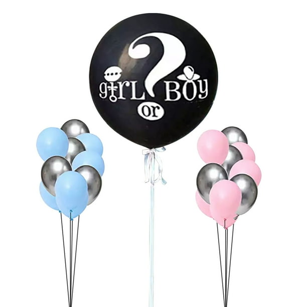 Xihbxyly Kit de Globos para Revelar El Género, Confeti y Borlas, Decoración Temática Azul, para Uso En Interiores y Exteriores, Artículos Únicos para Fiestas, Celebración de Baby Shower, Globos de 91