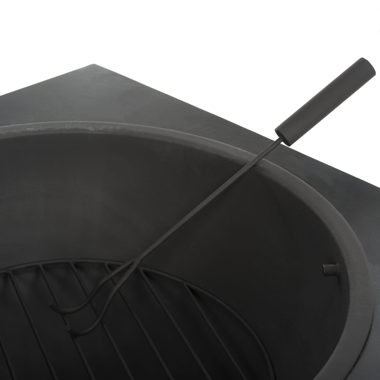 Safavieh Leros Outdoor Modern Square Fire Pit with Cover