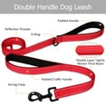 thumbnail image 6 of zalens Dog Leash Double Handle 4ft Long, Padded Traffic Handle and Reflective, Red, 6 of 6