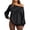 Black Shirts for Women, variant on TARIENDY Womens Sweatshirts Loose Fit Casual Long Sleeve Fall Shirts Fashion Off the Shoulder Pullover Tops Fleece Lined Solid Color Outfits Blue XL
