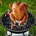 thumbnail image 6 of WEIWEIGG Stainless Steel Beer Can Chicken Holder, 6.3 Inch Grill & Oven Stand for Outdoor Grilling, Camping BBQ, Evenly Cooks Whole Chicken with Beer Infusion, Durable Grill Rack, 6 of 7