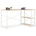 thumbnail image 1 of vidaXL Computer Desk White and Oak 120x72x70 cm, 1 of 5