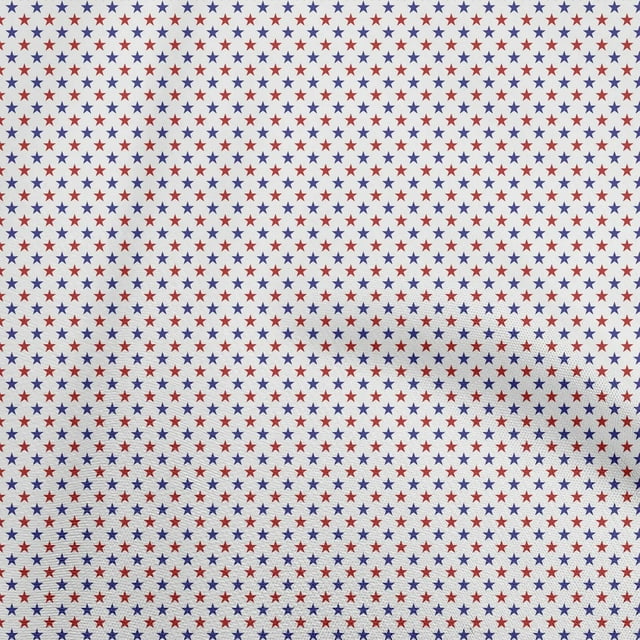 oneOone Viscose Chiffon White Fabric Stars Craft Projects Decor Fabric Printed By The Yard 42 Inch Wide