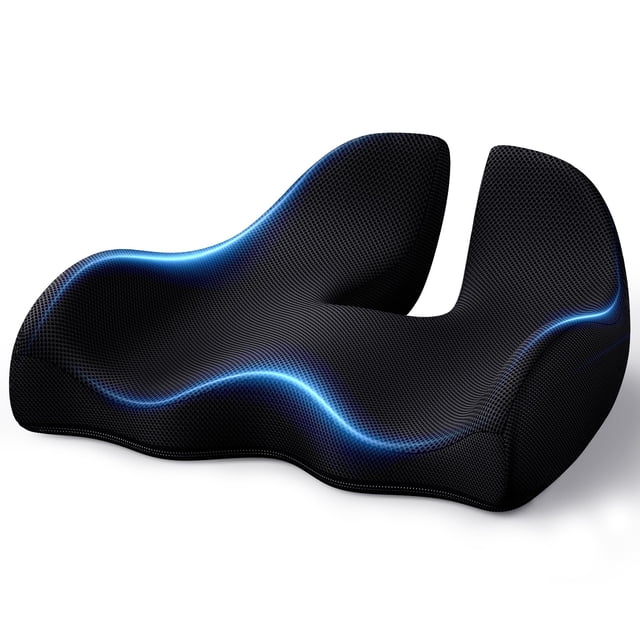 Cojín de asiento Benazcap de espuma viscoelástica para aliviar el dolor de coxis