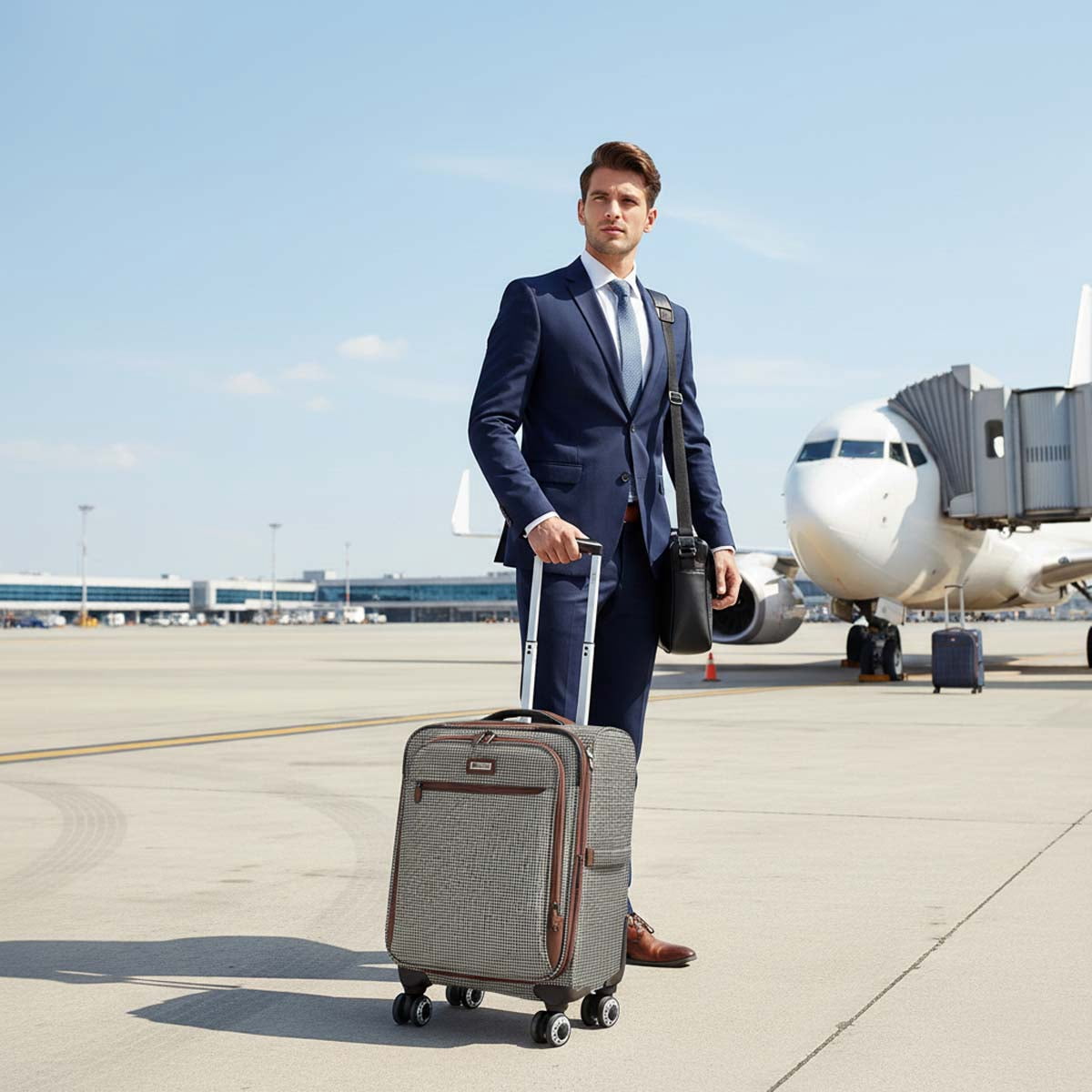 20" Softside Carry On Luggage Airline Approved Lightweight Expandable Soft Shell Suitcase with Spinner Wheels, XJ2511#8