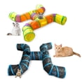 thumbnail image 4 of Junepar Cat Tunnel H-Way Cat Tunnels for Indoor Cats Collapsible Cat Play Tunnel Interactive Toy Maze Cat House for Cats Puppy Kitty Kitten Rabbit (Multicolor), 4 of 8