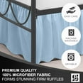 thumbnail image 5 of SKY BEDDINGS Twin Size Ruffled Bed Skirt with Split Corners - Twin 12 Inch Drop Dust Ruffle Bed Skirt with Platform Three Sided Coverage - 100% Microfiber Bed Skirt, Light Blue, 5 of 6