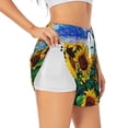 thumbnail image 2 of Haiem Landscape With Sunflowers Women's 2 in 1 Running Shorts - Lightweight Athletic Workout Gym Yoga Breathable Sports Shorts Liner with Phone Pockets-Small, 2 of 9