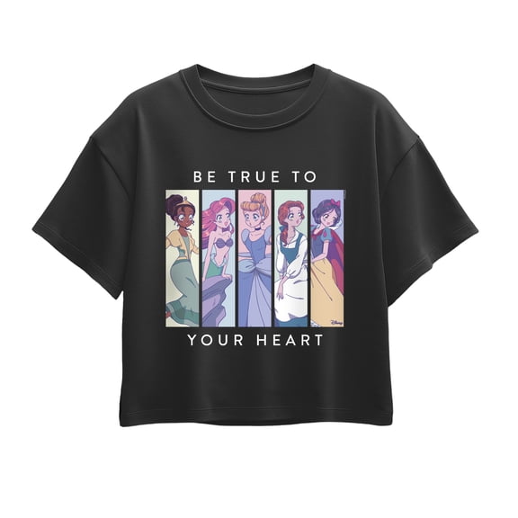 Disney Princess - Be True to Your Heart Short Sleeve Boxy Graphic T-Shirt