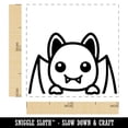 thumbnail image 2 of Peeking Bat Halloween Self-Inking Rubber Stamp Ink Stamper - Brown Ink - Small 1 Inch, 2 of 7