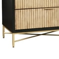 thumbnail image 4 of Accent Chest with 3 Corrugated Drawers and Metal Base, Black, 4 of 5