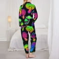 thumbnail image 5 of Bingfone Womens Pajama Sets Bright Mushrooms Print,Long Sleeve Loungewear Pajamas Set-Large, 5 of 9