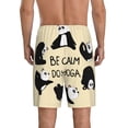 thumbnail image 3 of Daiia Panda Doing Yoga Mens Woven Stretch Pajama Short,Short Pajama Pants-3X-Large, 3 of 9