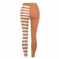 thumbnail image 6 of Gyexs Christmas Leggings for Women Red and White Striped Tights Ankle Length High Waist Funny Leggings Orange & Size XXL, 6 of 6