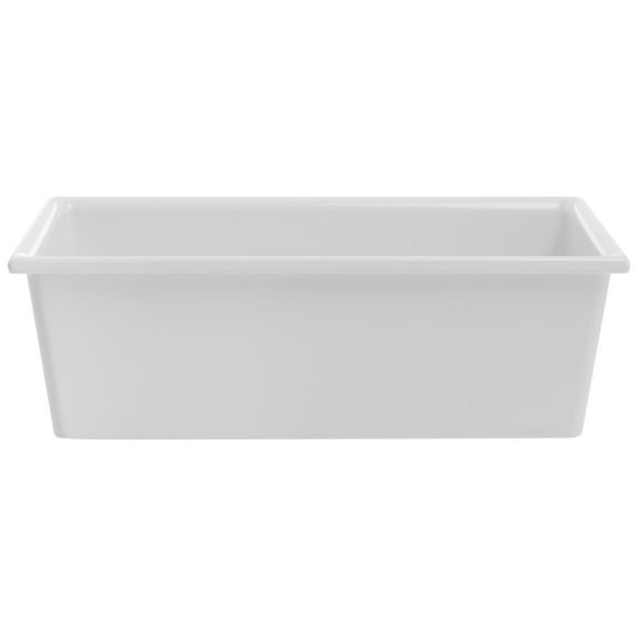 HUBERT SmartFit 1/3 Size White Melamine Cold Food Pan - 6 7/10"L x 12 2/5"W x 4"D
