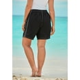 thumbnail image 2 of Swim 365 Women's Plus Size Contrast-Trim Long Boardshort, 2 of 3