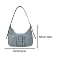 thumbnail image 2 of Cool Girl Underarm Bag Bolso Mano Mujer Color Sólido Calle Femenino, 2 of 9