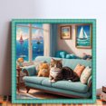 thumbnail image 2 of Kit Punto Cruz Con Gato Hilo Algodón Ecológico Bordado 11CT 50x50cm, 2 of 9