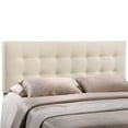 thumbnail image 1 of Modway Emily Tufted Button Linen Fabric Upholstered Queen Headboard in Ivory, 1 of 4