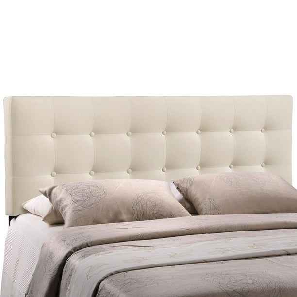 Modway Emily Tufted On Headboard, Modway Lily Vinyl Queen Headboard In White