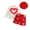Red, variant on breaise Girls Sweatsuit Mesh Heart Print Valentine 2 Piece Set Long Sleeve Casual Crewneck Sweatshirt and Shorts Set