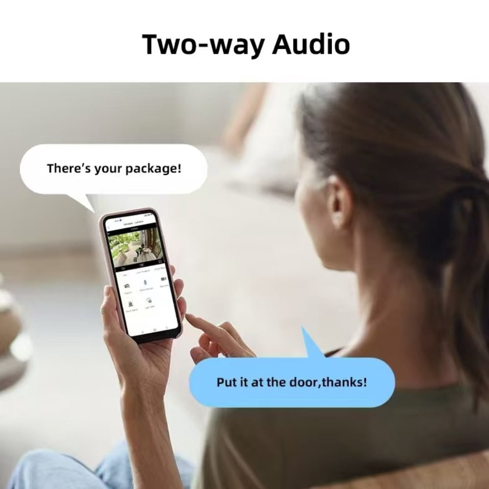 AI Home Security Window Camera, Baby Monitor Camera, 3MP 1296P Resolution, 110Wide-angle Field of View, 4X Zoom, Al Enhanced Color Night Vision, 2.4G&5G Dual WiFi, Two-way Audio, Works with Alexa