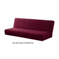 thumbnail image 3 of Dienrx Water Repellent Armless Futon Cover Sofa Bed Slipcover, Full Size Futon Mattress Cover, Soft & Stretch Furniture Protector for Pets, Burgundy, 1X Sofa Cover, 3 of 3