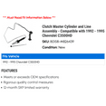 thumbnail image 2 of Clutch Master Cylinder and Line Assembly - Compatible with 1992 - 1995 Chevy C3500HD 1993 1994, 2 of 2