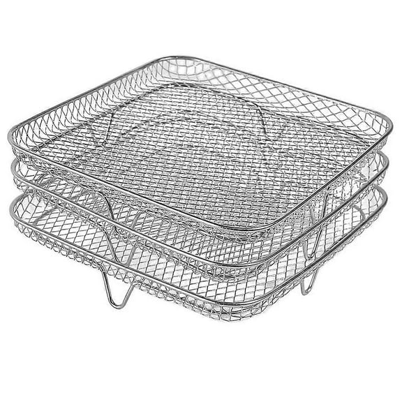 8 Inch Air Fryer Rack for Instant Vortex Air Fryer,, Air Fryer,Square Three Stackable Dehydrator Ra