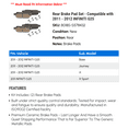 thumbnail image 2 of Rear Brake Pad Set - Compatible with 2011 - 2012 INFINITI G25, 2 of 2