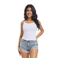 thumbnail image 2 of Women's Slim Fitted Spaghetti Strap Tank Top - Scoop Neck Sleeveless Basic Casual Tee, 2 of 5