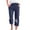 01Navy, variant on Summer Savings Clearance 2023! pbnbp Pants for Women Trendy Casual Solid Basic Cotton Linen Ealstic Drawstring High Waisted Capri Pants with Pockets