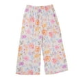 thumbnail image 2 of Tnhcen Women's Retro Floral Print Cotton Wide Leg Pajama Pants - Loose Fit Ankle-Length Pants Sleepwear & Loungewear Soft Breathable Wide Leggings for Women Plus Size Casual Home Pants (XL), 2 of 3