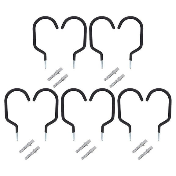 HOMEMAXS Wall Mount Bike Hook Heavy Duty Iron for Home Black Stable and Design 10pcs