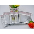 thumbnail image 4 of 100 #0 Glamour Metallic Silver Poly Bubble Mailers Envelopes Bags 6" x 10" Extra Wide, 4 of 4