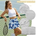 thumbnail image 6 of Yuyamidu Blue Hibiscus Tennis Skirts for Women Quick Drying High Waisted Golf Skort with Shorts Casual Activewear with Pockets Size XL, 6 of 7