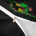 thumbnail image 4 of Castle Fairy Handball Print Twin Duvet Cover, Gradient Watercolor Splash Twin Bedding, Black Green Yellow,Black Reversible,2pcs,1 Duvet Cover and 1 Pillowcase, 4 of 6
