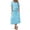 #0388-Sky Blue, variant on Uootdi Womens Two Piece Sets Peter Pan Collar Short Sleeve Top High Waist Skirt Midi Skirts Outfits Casual Boho Style Gift
