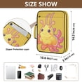thumbnail image 3 of Haosy Accordion File Organizer Zipper Binder 500 Sheet 6-Tab Expanding File Folder Multi-Pocket 1.2 Inch 3 Ring Cute Sea Slug, 3 of 7