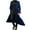 Blue, variant on Men's Double Breasted Trench Coat Notched Lapel Slim Fit Long Overcoat Soft Elegant Windbreaker Winter