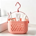 thumbnail image 4 of 1Pc Plastic Shower Caddy Basket,Hanging Shower Basket,Wall Hanging Storage Basket,Kitchen Organizer with Hooks,Hanging Bathroom Dorm Organizer,Portable Storage Caddy Tote for Garden Tools,Pink, 4 of 4