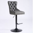 thumbnail image 4 of DUOSONG A&A Furniture,Aged And Retro Pu Swivel Barstools Adjusatble Seat Height From 26-33 Inch, Modern Bar Stools With Backs Comfortable Tufted For Home Pub And Kitchen Island (Black,Set Of 2) Black, 4 of 11