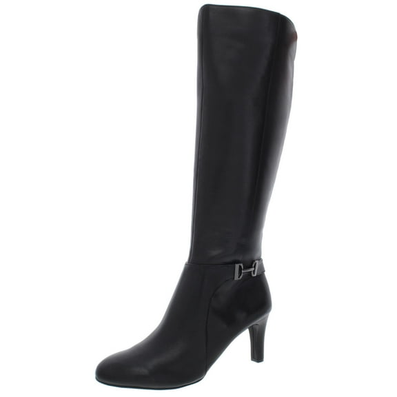 Alfani Womens Perrii Leather Riding Knee-High Boots Black 8.5 Medium (B,M)