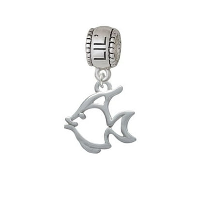 2-D Open Angel Fish - Lil Sister Charm Bead