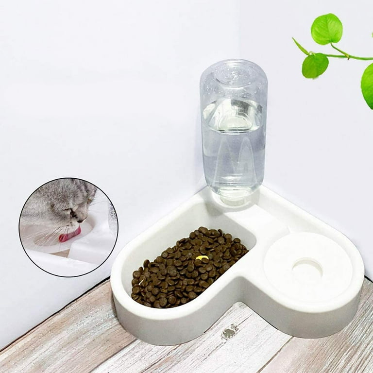 Basics Large Gravity Pet Food Feeder and Water Dispenser Bundle