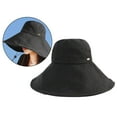 thumbnail image 3 of Sombrero para el sol de ala ancha para mujer, sombrero de verano UPF 5+, sombreros de playa plegables y enrollables para METRO, 3 of 9