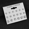 thumbnail image 3 of Pendientes una tarjeta 9 pares de pendientes pendientes una tarjeta 9 pares de pendientes, 3 of 4