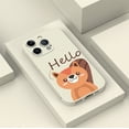 thumbnail image 4 of Diseñado exclusivamente para iPhone: funda plateada brillante para teléfono con divertidas ilustraciones de dibujos animados para iPhone 15 Pro Max 14 13 12 Pro 11, 4 of 4