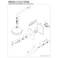 thumbnail image 6 of Kingston Brass KB6348CML Manhattan Single-Handle Pressure Balanced Tub and Shower Faucet, Brushed Nickel, 6 of 7