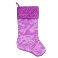 thumbnail image 2 of Northlight 20" Green Iridescent Glittered Snowflake Christmas Stocking with Metallic Cuff, 2 of 4